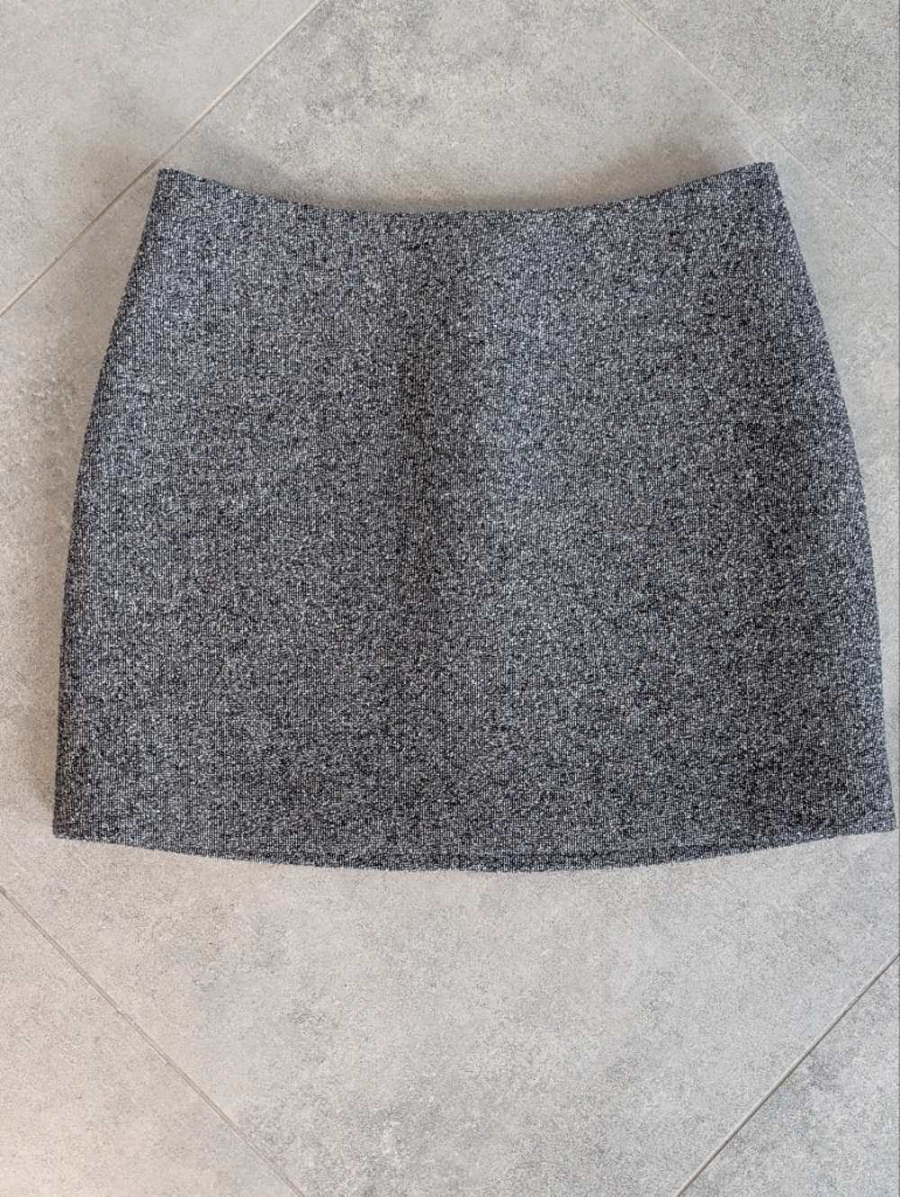 T by Alexander Wang Mini Skirt Gray Textured Size 4 Minimalist
